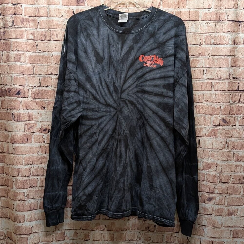 Coyote Ugly Saloon Destin Black and Gray Tie-Dye Long Sleeve Shirt Size 2XL